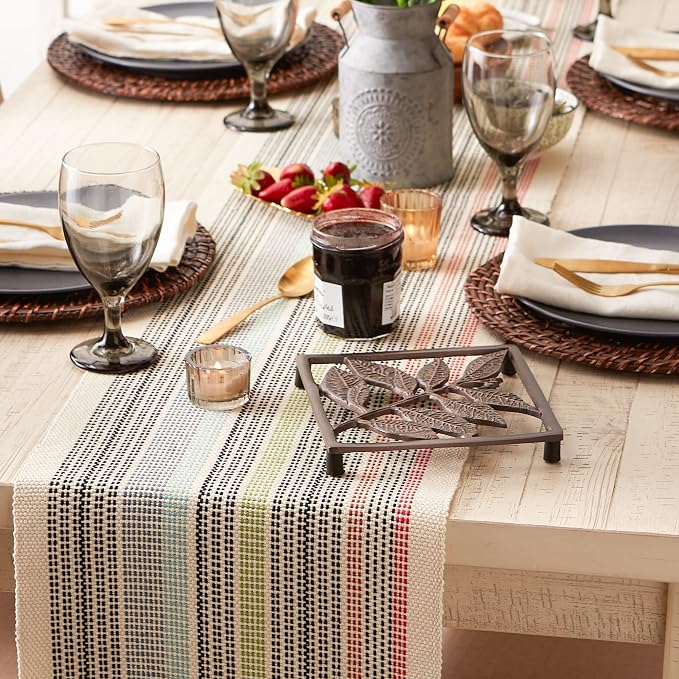 DII Variegated Tabletop Collection, Table Runner, Mediterranean - Image 3