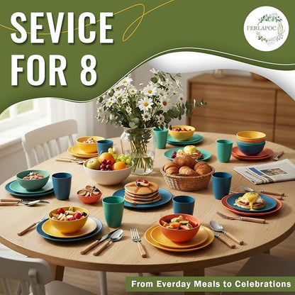 Wheat Straw Dinnerware Set 40 PCS - Image 7