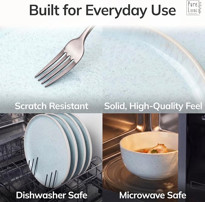 24 Piece Stoneware Dinnerware Set - Image 4