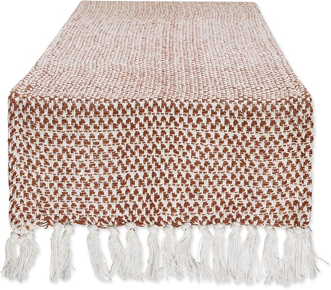 DII Woven Basics Collection 100% Cotton Knit Table Runner by DII