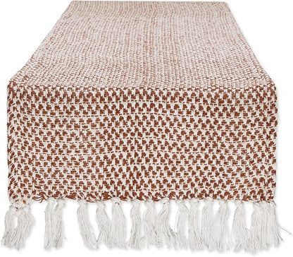 DII Woven Basics Collection 100% Cotton Knit Table Runner by DII