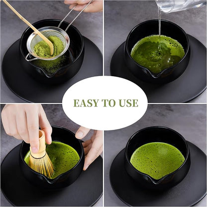 YIBO Matcha Whisk Set Black - Image 3