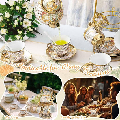 Zhehao 20 Pcs Porcelain Tea Set - Image 3