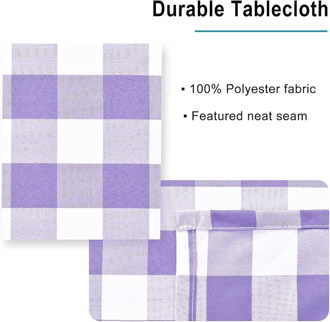 Checkered Square Tablecloth - Image 3