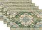 Sage Green Placemats 12x18 Inches Set of 4, Boho Vintage Ethnic Carpet Decorative Rectangle Table Mats for Party, Home Kitchen,Dining Table Decoration