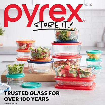 Pyrex Simply Store Glass Food Storage Container, Snug Fit Non-Toxic Plastic - Image 5