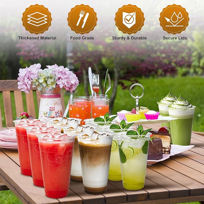 Charmount 24 oz Clear Plastic Cups - Image 5