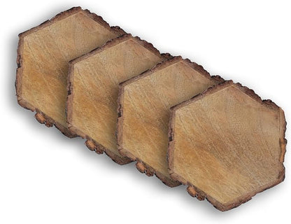 Coasters Set of 4 – 4" x 4" Heat-Resistant Drink Coasters by DaintyHome