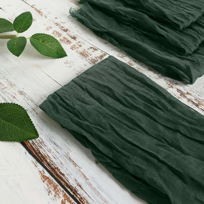 Efavormart 5 Pack 24"x19" Moss Green Matte Gauze Cheesecloth Napkins, Forest - Image 6