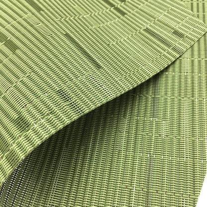 Red-A Woven Vinyl Placemats for Dining Table Durable Heat Resistant Washable Placemats for Round Table,Placemats Set of 4,Green