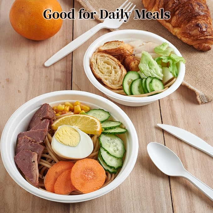 150 Pack 16 oz Compostable Paper Bowls Disposable - Image 6