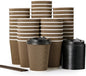 LITOPAK 80 Pack 12 oz Disposabel Paper Cups, Coffee Cups by LITOPAK
