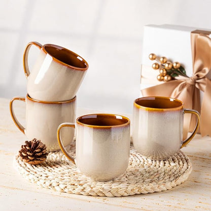LERATIO Ceramic Coffee Mugs Set of 6, 12oz Handmade Coffee Mugs Set | Large - Image 5