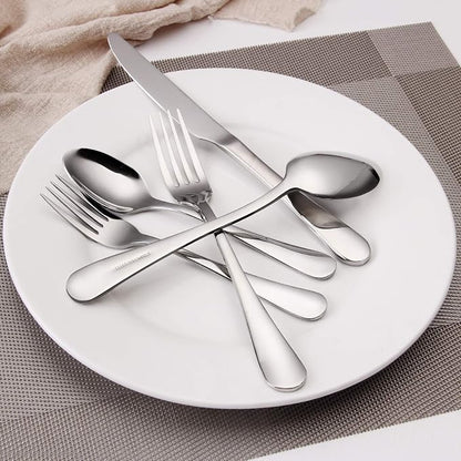 Silverware Set, SHARECOOK 20-Piece Stainless Steel Flatware Set, Kitchen - Image 6