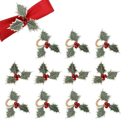 wonlex Farmhouse Napkin Ring Buckle Set of 12, Natural Rustic Serviette Buckles by wonlex