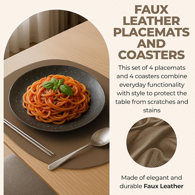 Faux Leather Placemats and Coasters - Image 7
