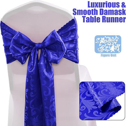 RUDONG M Satin Table Runners, Royal Blue, 12 x 108 Inch, 2 Pack | Long Silky - Image 3