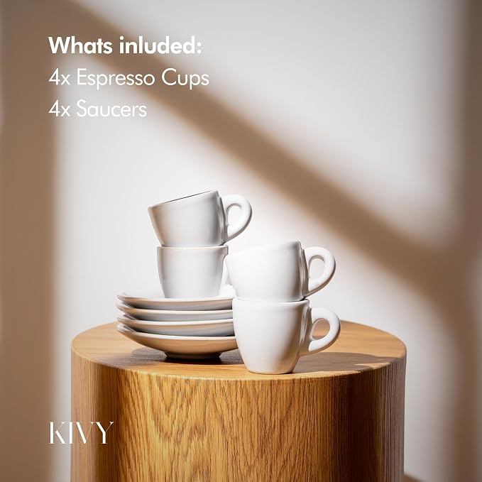 KIVY Stoneware Espresso Cups, 4-Piece Set - Image 5