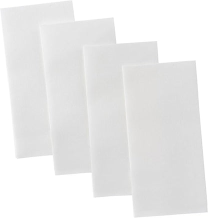 100-Pack BloominGoods Disposable Bathroom Napkins | Linen-Feel Guest Towels | Cloth-Like Hand Tissue Paper, White, 12" x 17" (Made In USA)