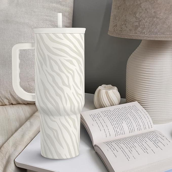 SANDJEST Zebra Skin 40oz Slider Tumbler - Image 7