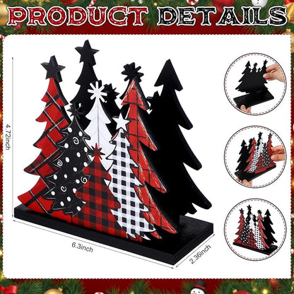 Buffalo Check Christmas Tree Napkin Holder - Image 2