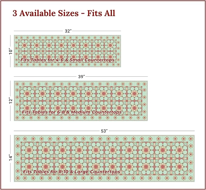 Heat Resistant Table Runner, 39 x 12 Inch - Image 4