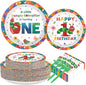 Grencian 200Pcs Caterpillar 1st Birthday Party Decorations, Serve 50 | A Hungry by Grencian