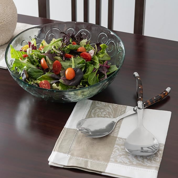 Laguiole Connoisseur Tortoise Shell Salad Servers Set - Image 5