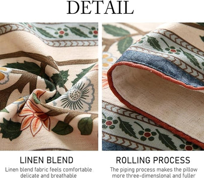 Designer Vintage Linen Table Runner, Floral Pattern, Dining Table, Thanksgiving - Image 6