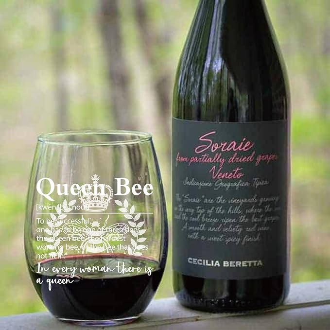 AGMDESIGN Queen Bee Definition Wine Glass, Retirement Thank You Gifts - Image 6