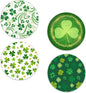 Drinks Coasters Set of 4, St. Patrick's Day Green Round 4" Cup Coasters, Absorbent Ceramic Stone Coasters with Cork Base, Cute Coasters for Table Home Décor, Ideal Gifts for Women Men