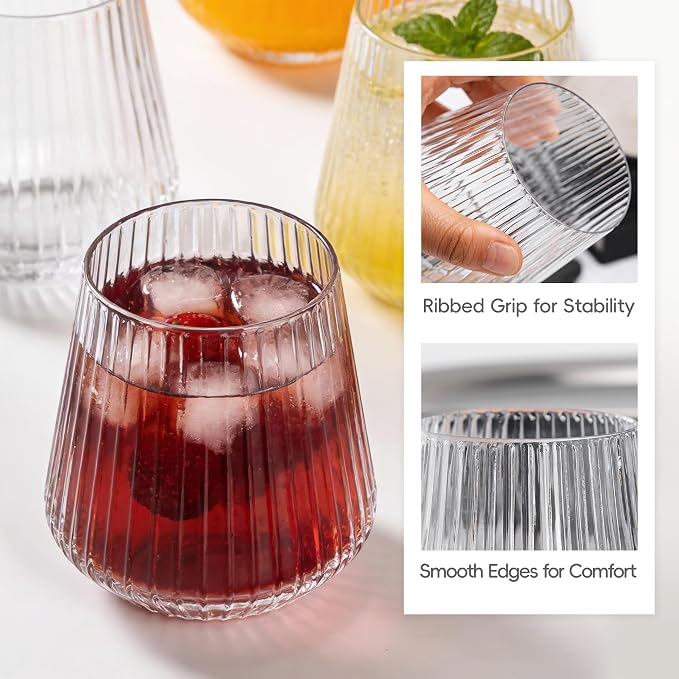 N9R 24PCS Plastic Wine Glasses Disposable, 14 oz Cocktail & Spritz Glasses | - Image 3