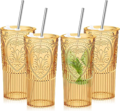 4 Set 20oz Vintage Plastic Tumbler by Unknown
