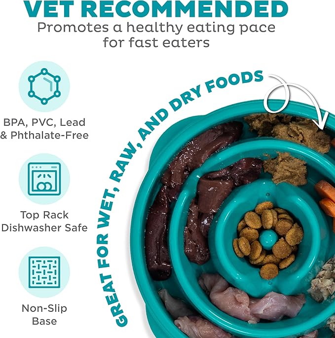 Outward Hound Fun Feeder Slo Bowl – Medium 2‑Cup Capacity, Slow Feeding - Image 3