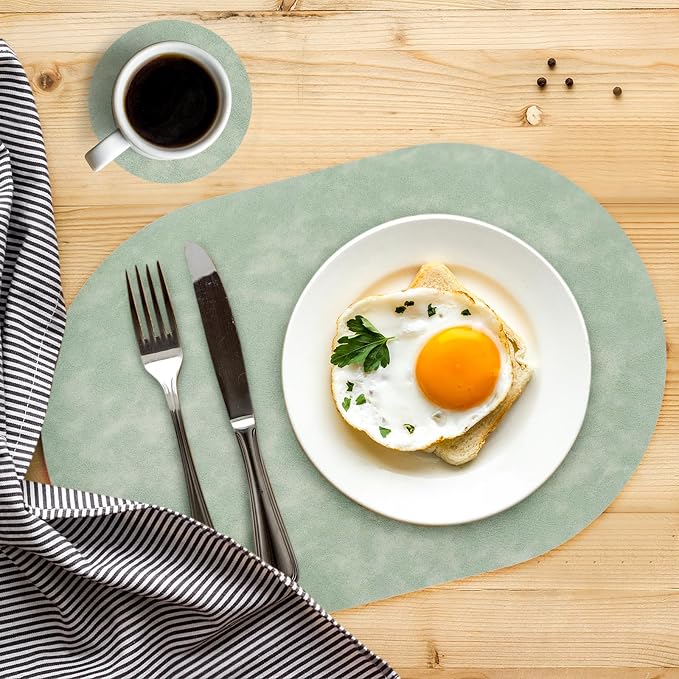 Faux Leather Placemats Set of 6 - Image 3