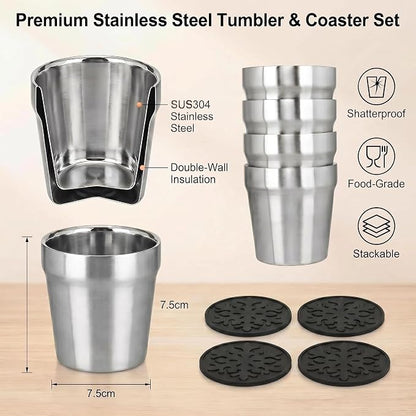 Youda Stainless Steel Cups Set of 4 - Image 2