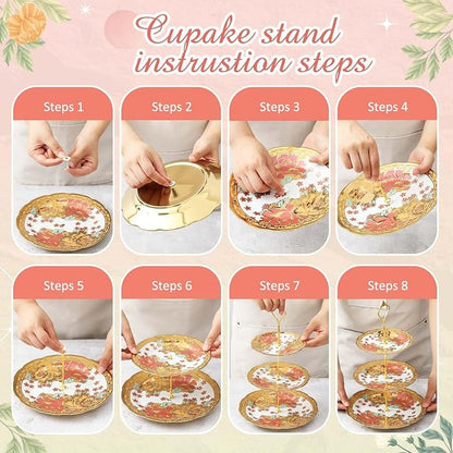 21 Pcs Porcelain Tea Set for Women Tea Party - Image 6