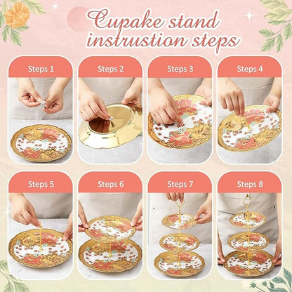 21 Pcs Porcelain Tea Set for Women Tea Party - Image 6