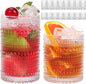 Moretoes Hobnail Drinking Glasses Set of 16, Vintage Water Glass Cups | 12 Oz by Moretoes