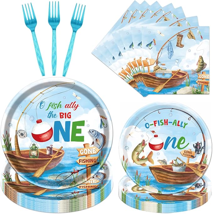 Rakuto Ofishally One Birthday Party Decorations, Serve 24 by Rakuto