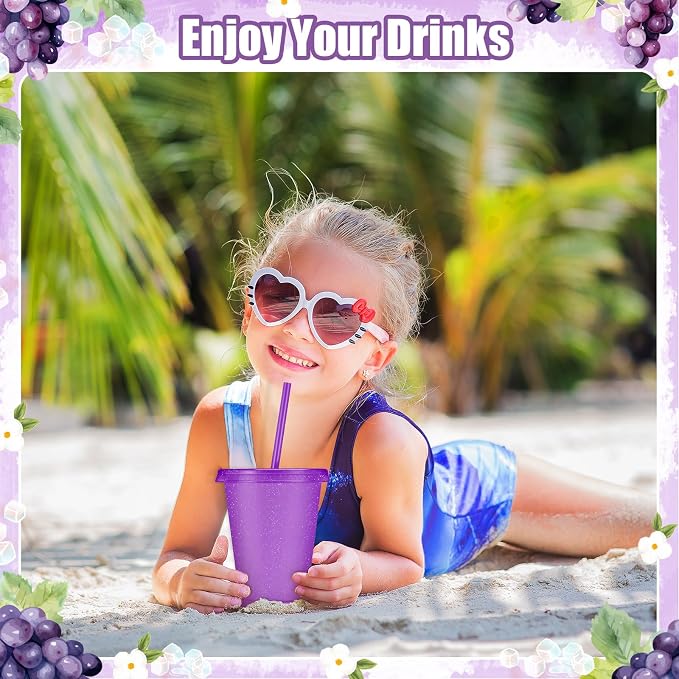 24 Pcs Plastic Tumblers with Lids and Straws, Reusable Cups with Lids Plastic - Image 6