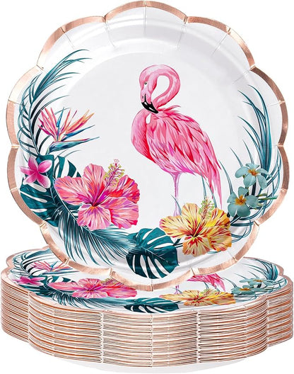 WRAPAHOLIC 25Pcs Summer Paper Plates by WRAPAHOLIC