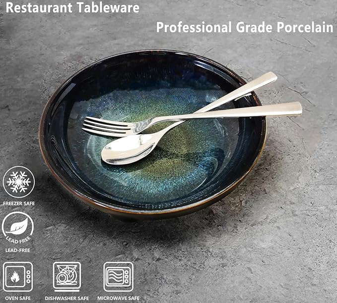 39 oz Ceramic Bowl Set, Salad Bowl, Pasta Bowl, Serving Bowl, Dinner Bowl - Image 3