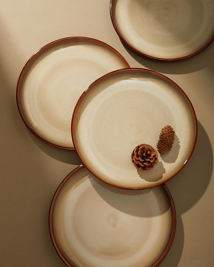 16 Piece Double Bowl Plates and Bowls Sets, Ceramic Dinnerware Sets - Image 3
