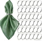 100 Pcs Silver Napkin Rings Bulk, Exquisite Round Napkin Ring Buckles, Suitable by YMGN
