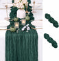 2 Pack Emerald Green Cheesecloth Table Runner 17x108 Inch Boho Rustic Semi by Unknown