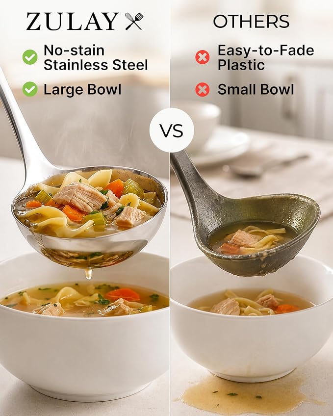 Zulay Kitchen Stainless Steel Soup Ladle - Image 3