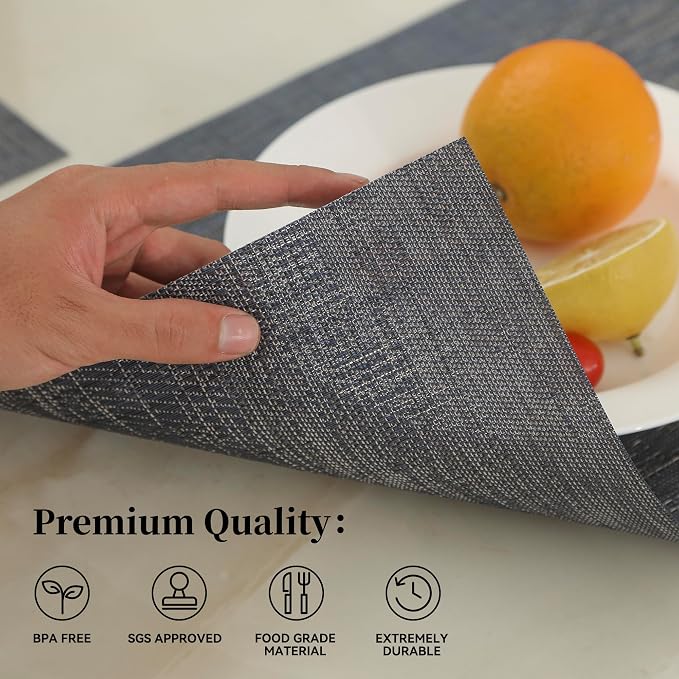 Leetaltree Denim Blue Placemats Set of 6 - Image 2