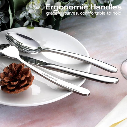 Onader 60 Piece Heavy Duty Silverware, Cutlery Set - Image 5