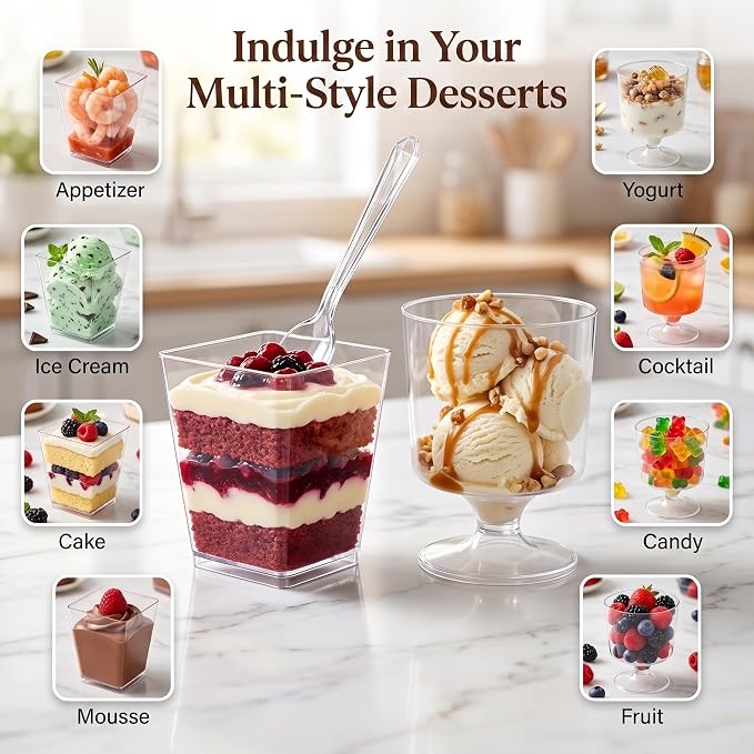 120 Pack 5 Oz Plastic Dessert Cups - Image 4